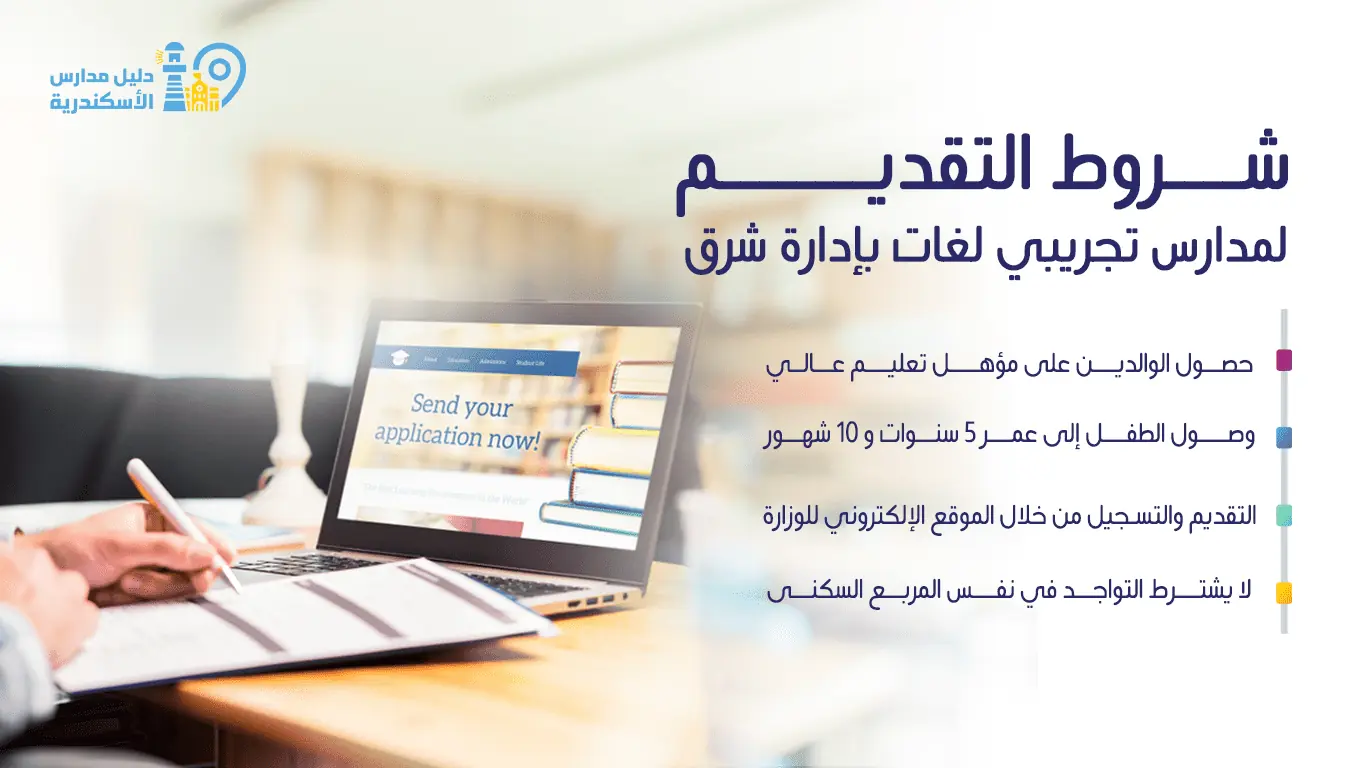 التقديم لمدارس تجريبي لغات بإدارة شرق
