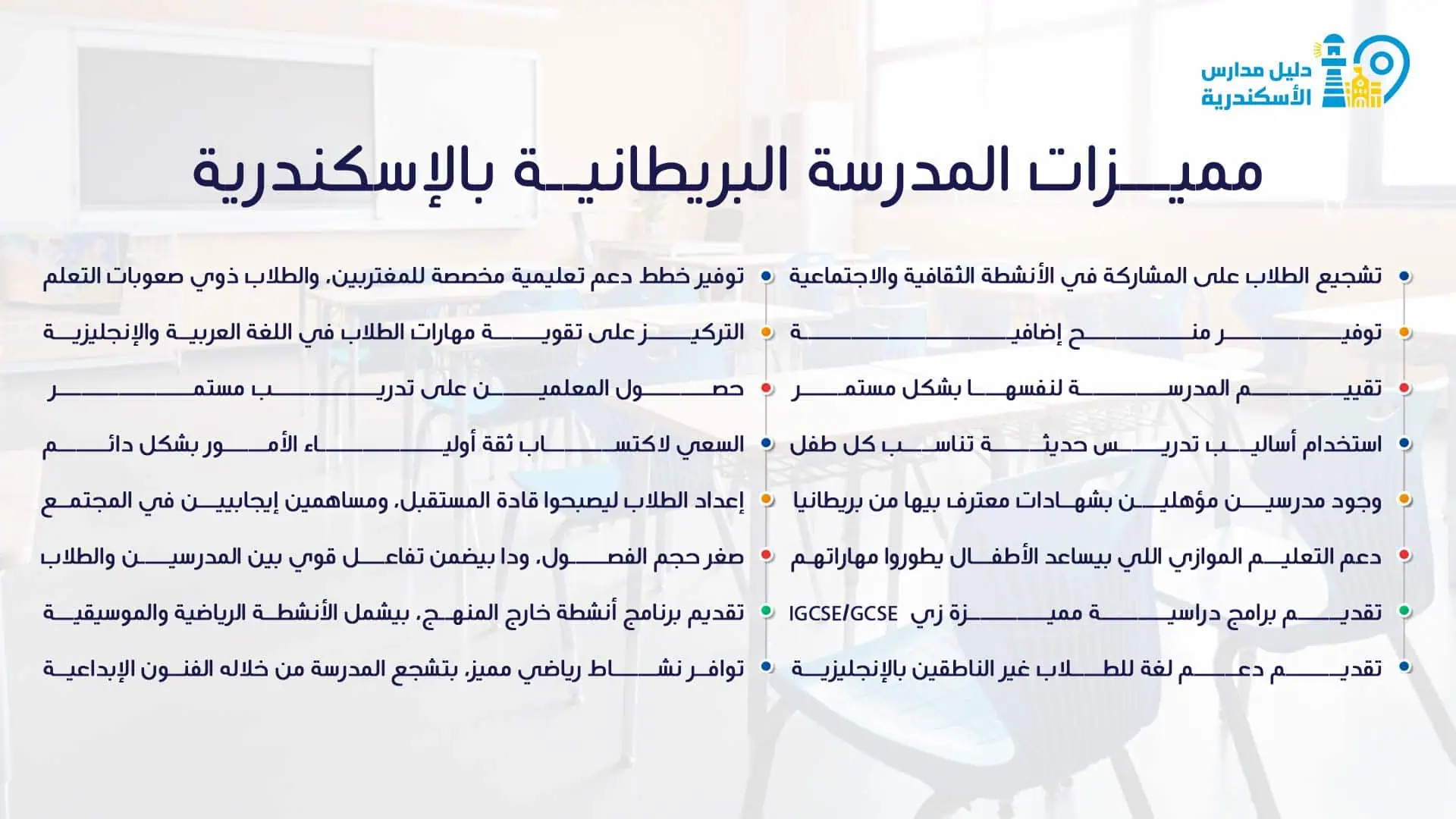 مميزات المدرسة البريطانية بالإسكندرية